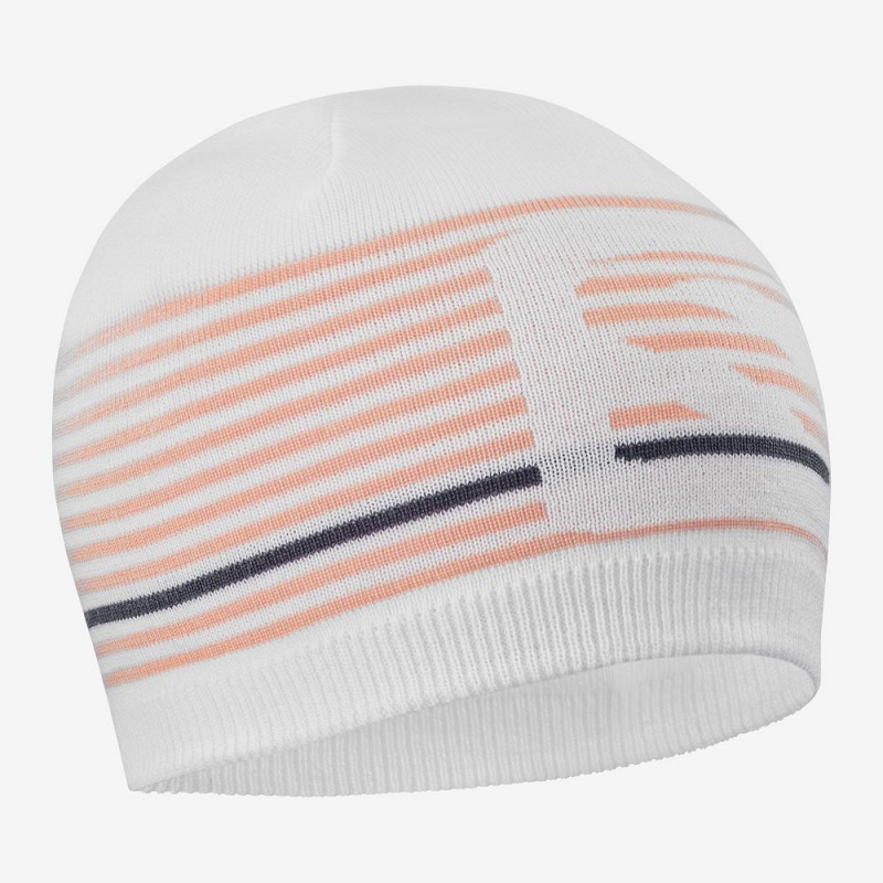 Salomon Flatspin Kurzes Beanie Hüte Weiß | 92307-HSCY