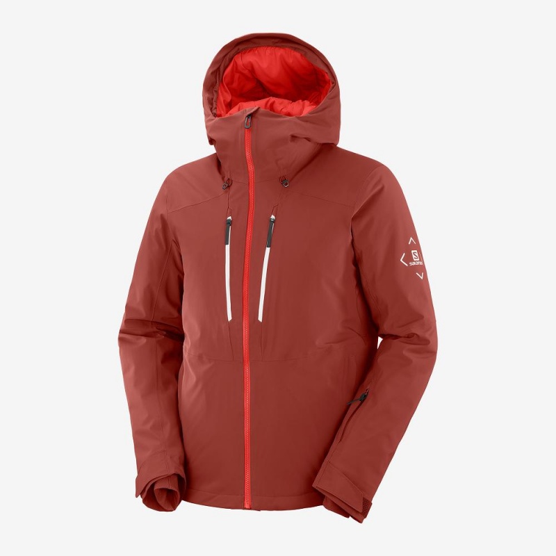 Salomon Highland Skijacken Rot | 39728-MJOV