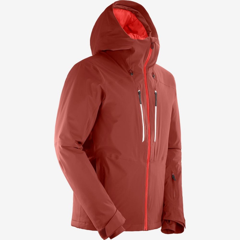 Salomon Highland Skijacken Rot | 39728-MJOV