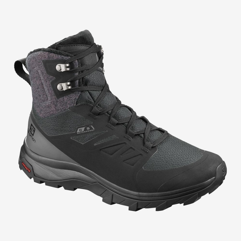 Salomon Outblast Thinsulate Climasalomon Wasserdichte Winterstiefel Schwarz | 09768-UMTN