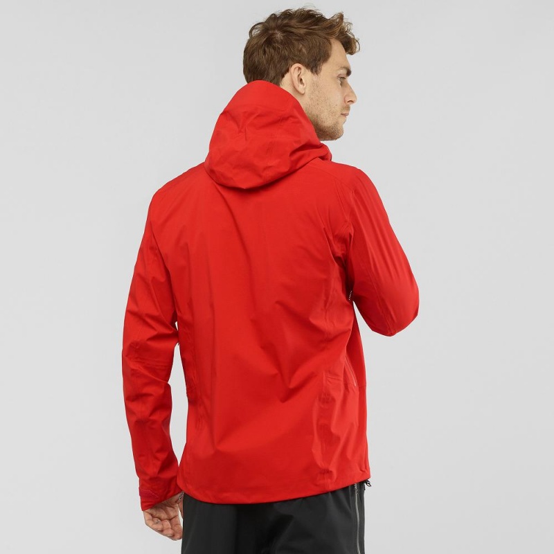 Salomon Outpeak 3L Light Shell Jacket M Skijacken Rot | 71925-RBCV