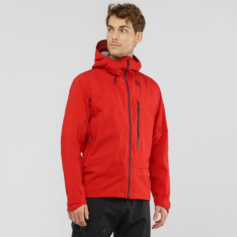 Salomon Outpeak 3L Light Shell Jacket M Skijacken Rot | 71925-RBCV