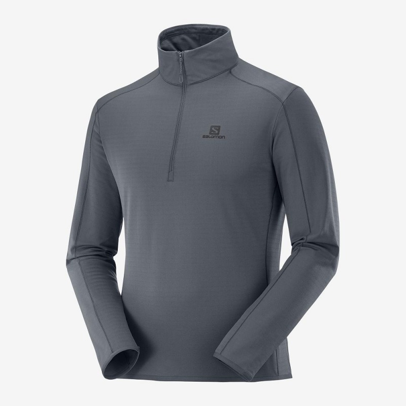 Salomon Outrack Half Zip Mid M Skijacken Gray | 18759-XWDQ