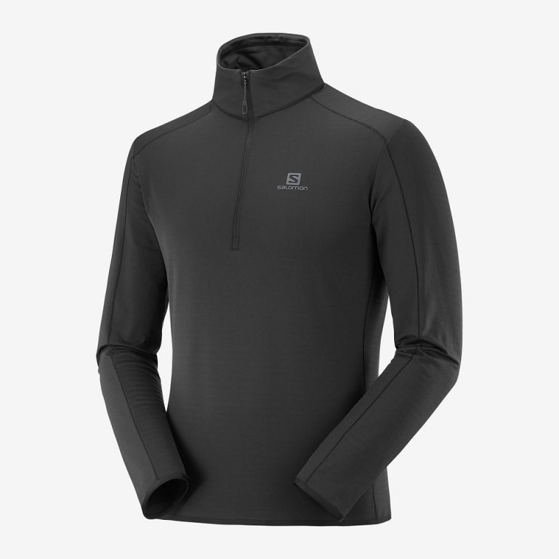 Salomon Outrack Half Zip Mid M Skijacken Schwarz | 89670-DGSH