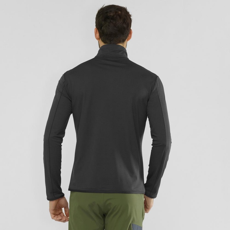 Salomon Outrack Half Zip Mid M Skijacken Schwarz | 89670-DGSH