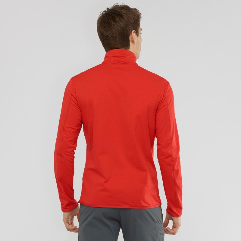 Salomon Outrack Half Zip Mid M Skijacken Rot | 60527-WUDG