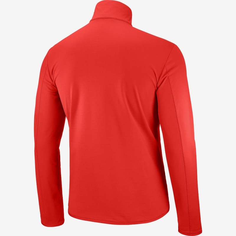 Salomon Outrack Half Zip Mid M Skijacken Rot | 60527-WUDG