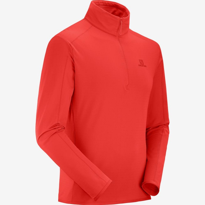 Salomon Outrack Half Zip Mid M Skijacken Rot | 60527-WUDG