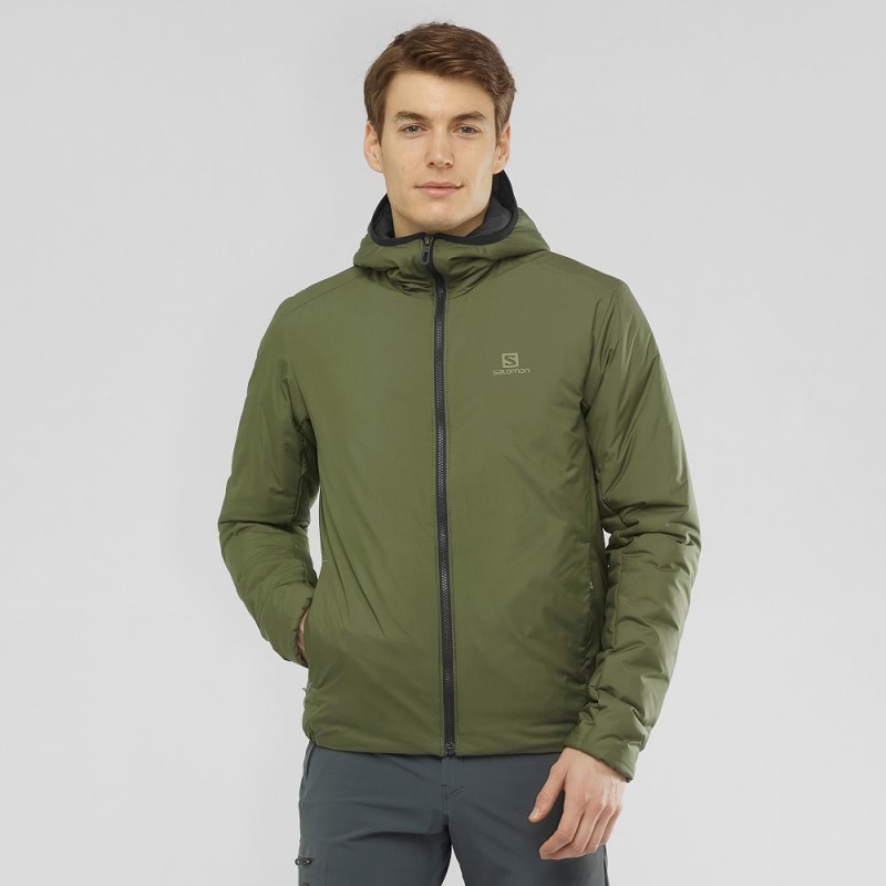 Salomon Outrack Insulated Hoodie Grün | 60439-IZSE