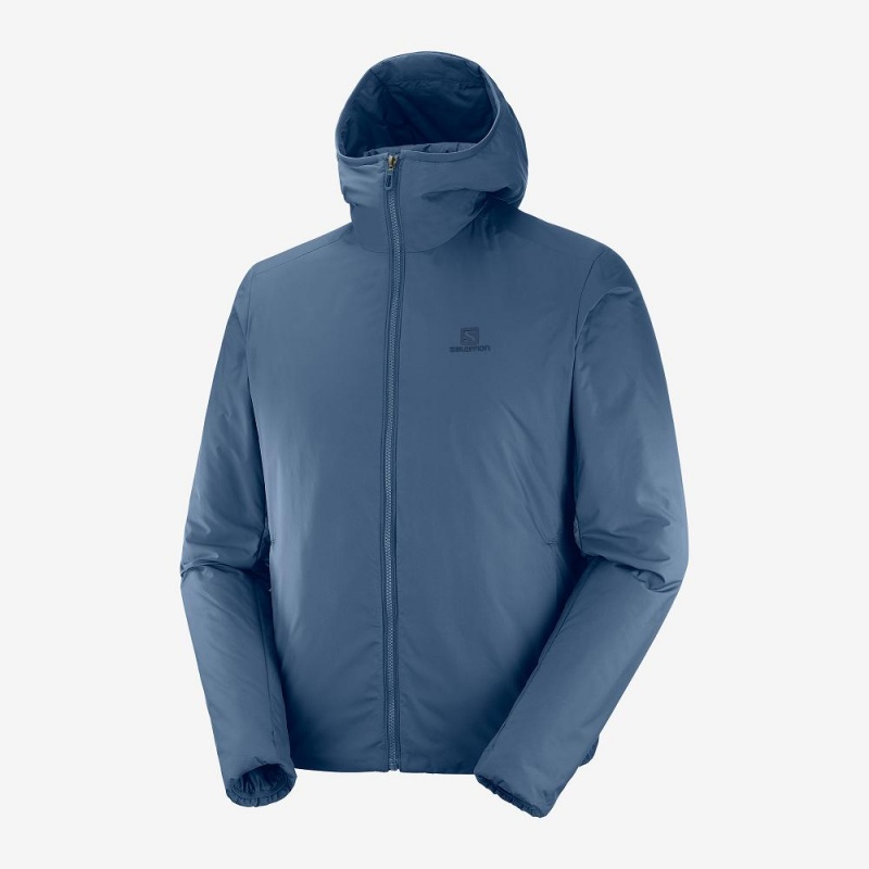 Salomon Outrack Insulated Hoodie Navy | 60418-TFKC