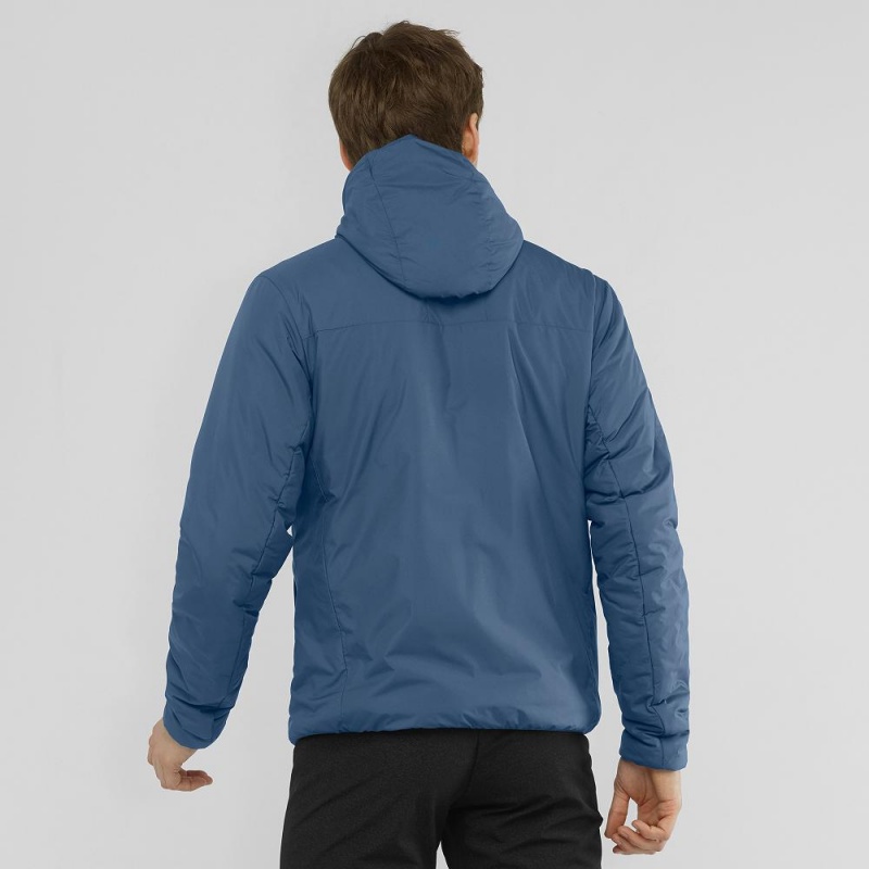 Salomon Outrack Insulated Hoodie Navy | 60418-TFKC