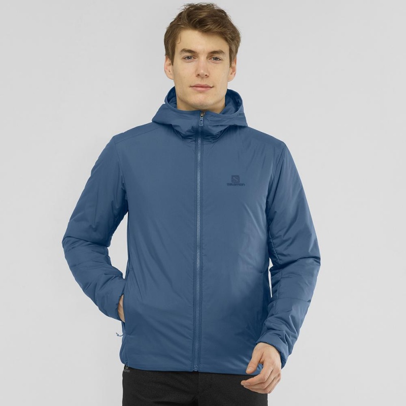 Salomon Outrack Insulated Hoodie Navy | 60418-TFKC