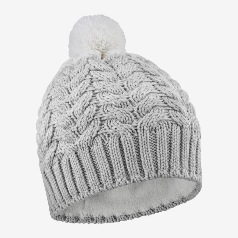 Salomon Poly Beanie Hüte Gray | 34270-VYTP