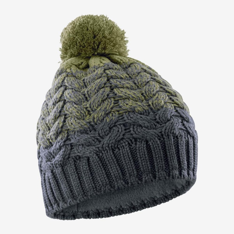 Salomon Poly Beanie Hüte Grün | 83091-DSPV