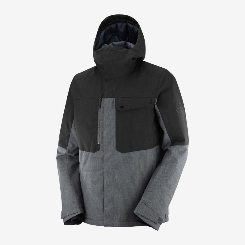 Salomon Powderstash Jacket M Skijacken Gray | 73285-SRYT