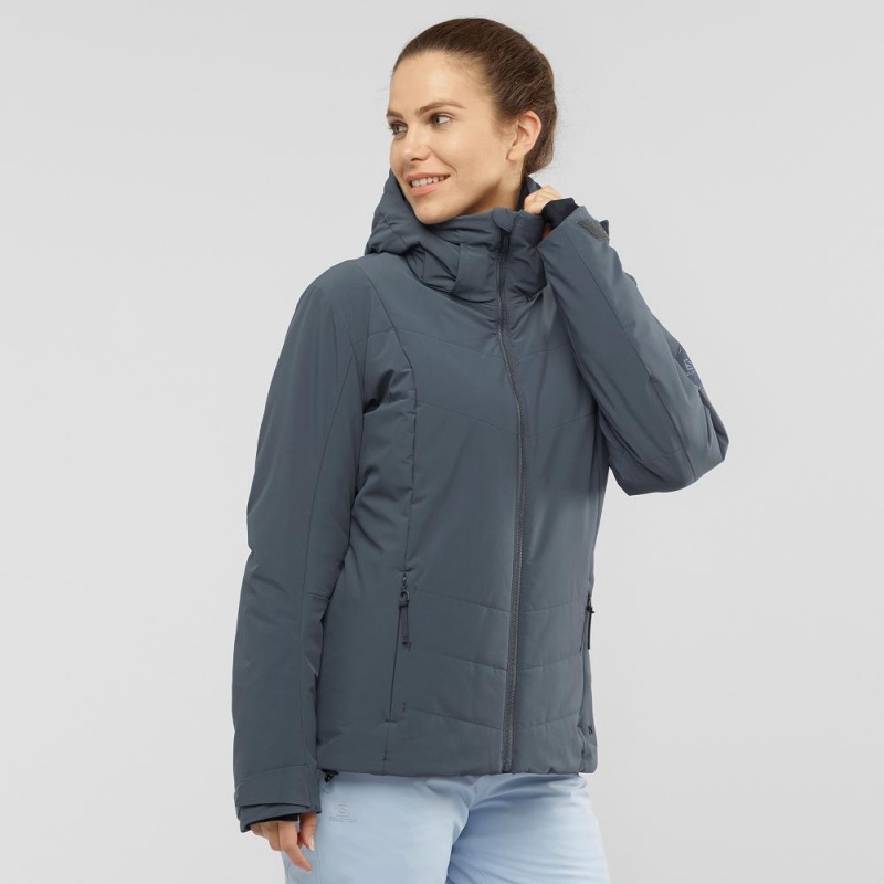 Salomon Prevail Jacket W Skijacken Gray | 84563-MDLZ