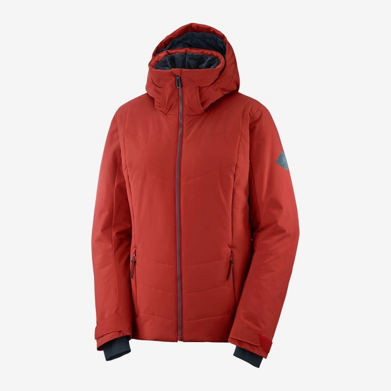 Salomon Prevail Jacket W Skijacken Rot | 64072-DBOQ