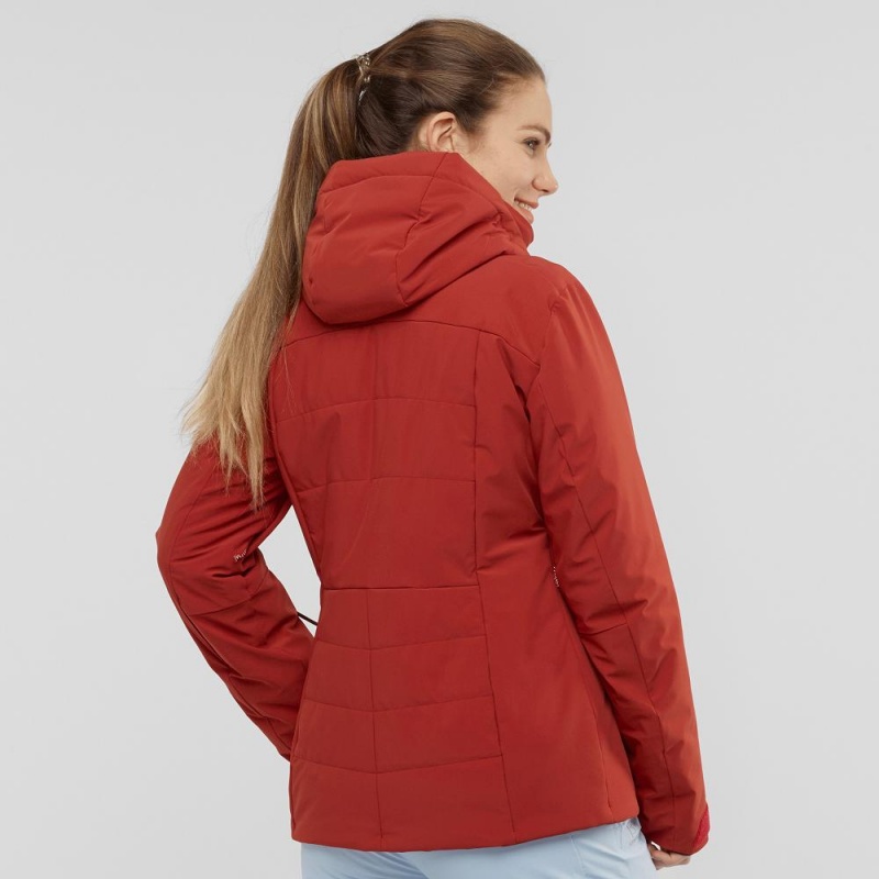 Salomon Prevail Jacket W Skijacken Rot | 64072-DBOQ