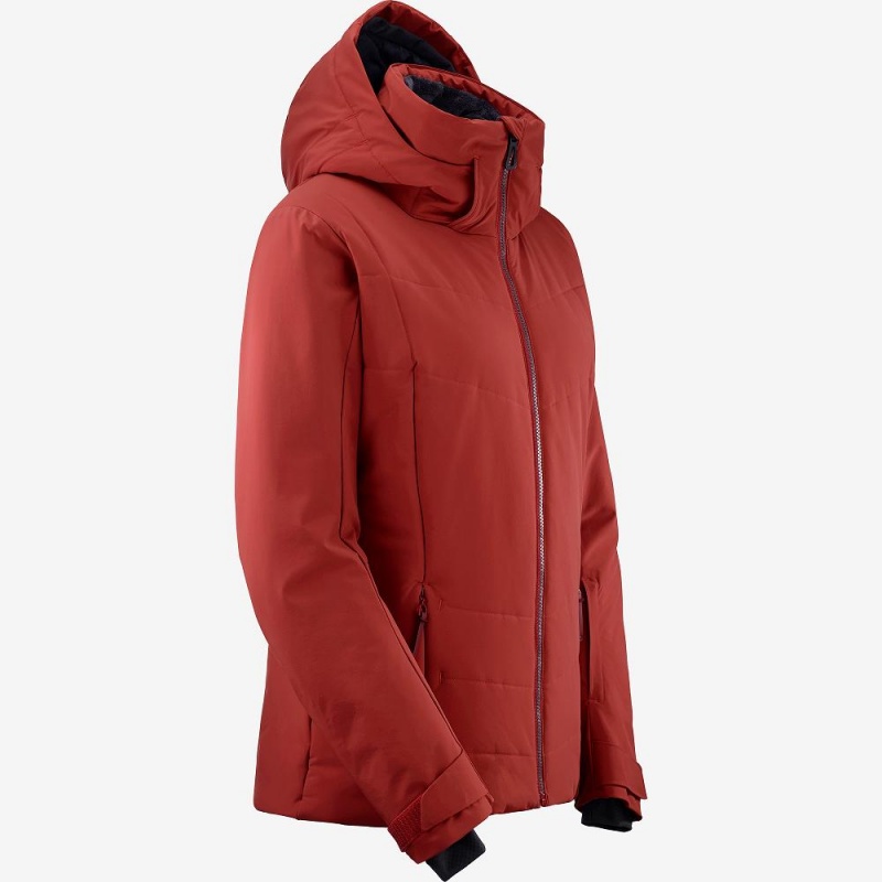 Salomon Prevail Jacket W Skijacken Rot | 64072-DBOQ