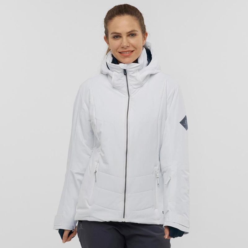 Salomon Prevail Jacket W Skijacken Weiß | 86129-UIZW