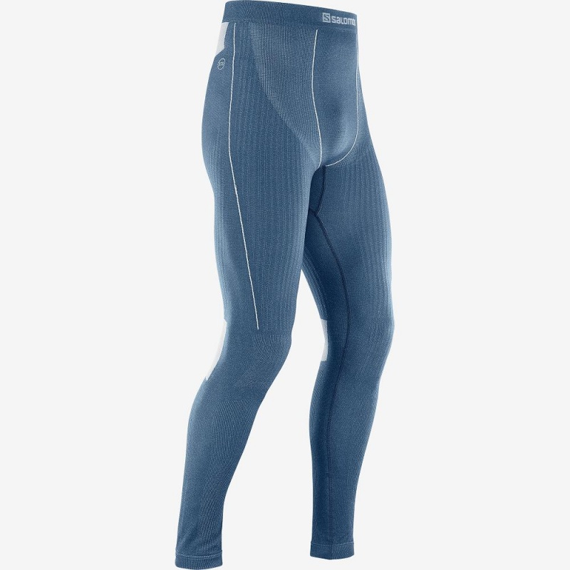 Salomon Primo Warm Tight Seamless M Strumpfhose Navy | 76091-BWDI