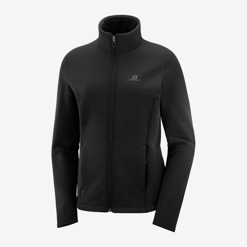 Salomon Radiant Full Zip Mittelschicht W Skijacken Schwarz | 76890-SIEK