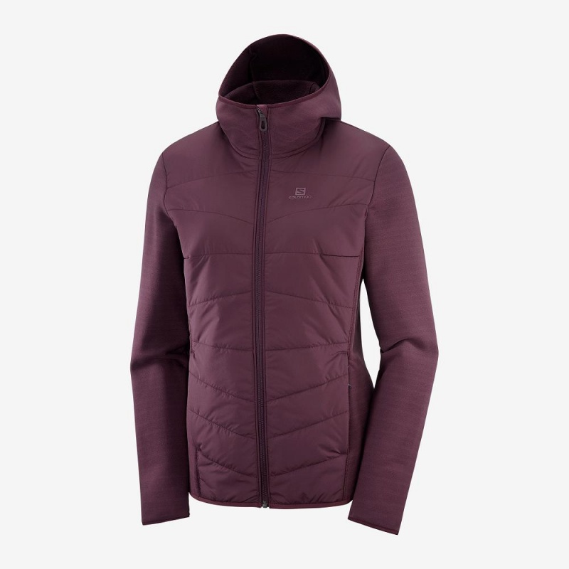 Salomon Radiant Hybrid Hoodie W Skijacken Lila | 23150-HJUZ