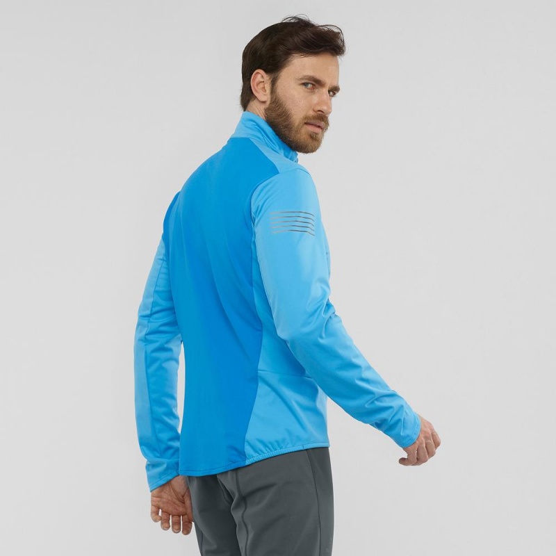 Salomon Rs Softshell Jkt M Jacke Blau | 50384-NZIM