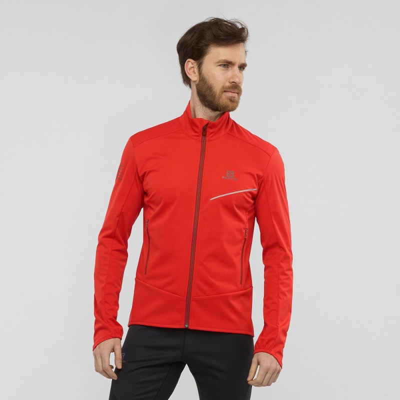 Salomon Rs Softshell Jkt M Jacke Rot | 15946-IKQZ