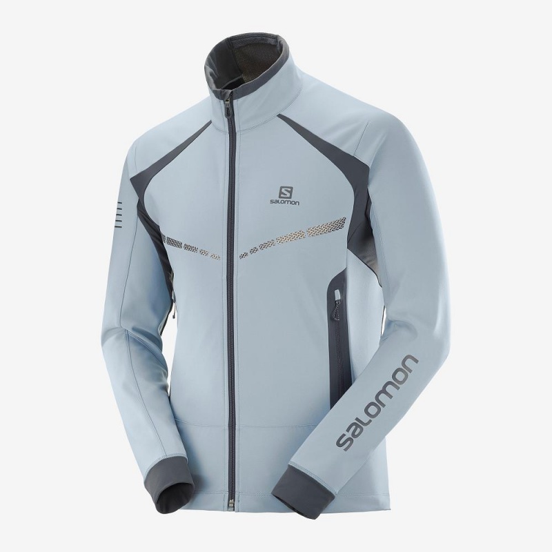 Salomon Rs Warm Softshell Jkt M Jacke Blau | 68231-CUMG