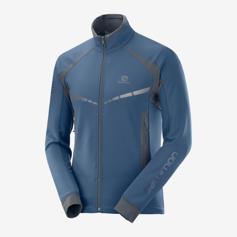 Salomon Rs Warm Softshell Jkt M Jacke Navy | 94760-RNVL