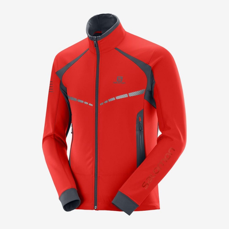 Salomon Rs Warm Softshell Jkt M Jacke Rot | 39817-ICAT