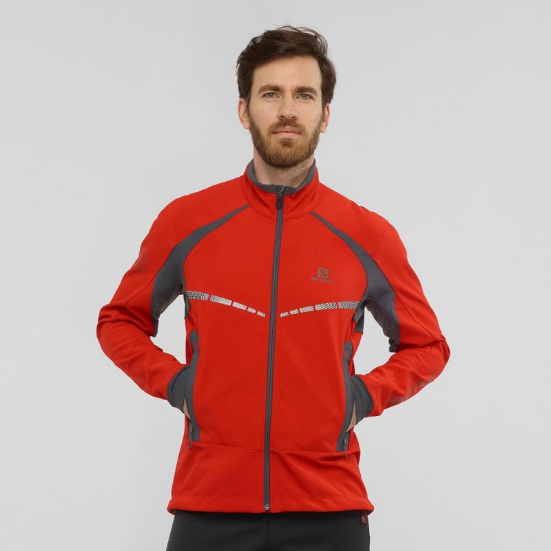 Salomon Rs Warm Softshell Jkt M Jacke Rot | 39817-ICAT