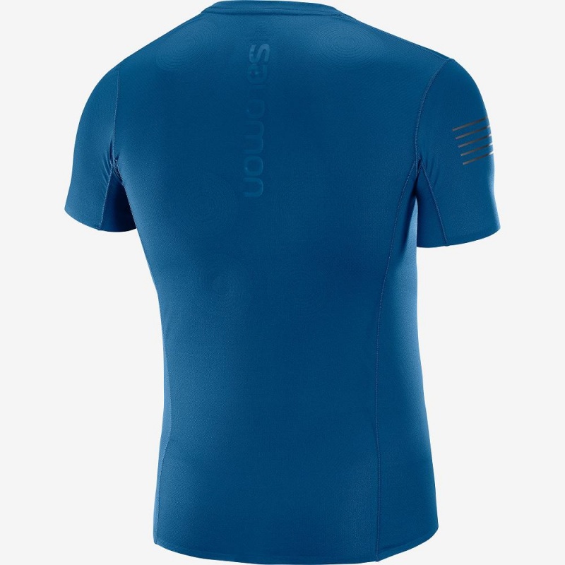 Salomon S Lab Nso Tee M Oberteile Blau | 12953-IZGP