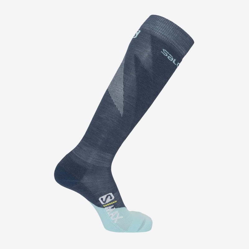 Salomon S Max W Socken Blau | 87036-YQAS