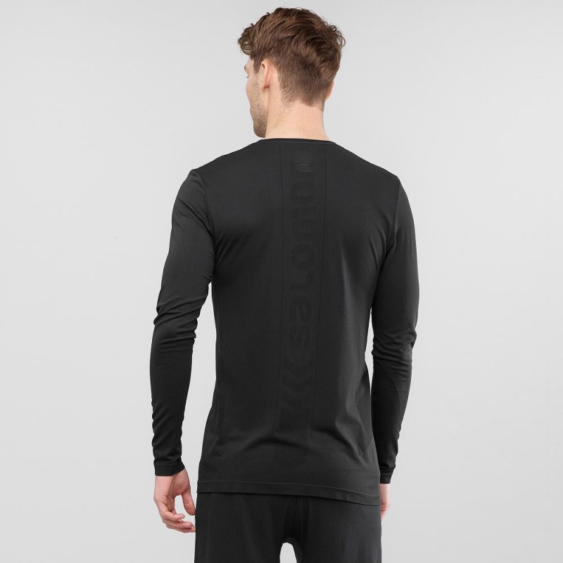 Salomon Sense Ls Tee M Oberteile Schwarz | 24386-SGFE