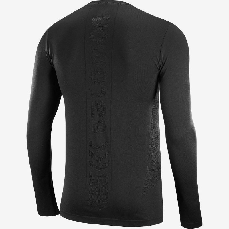 Salomon Sense Ls Tee M Oberteile Schwarz | 24386-SGFE