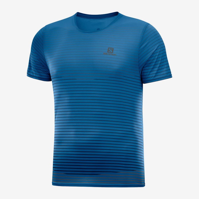 Salomon Sense Tee M Oberteile Blau | 12875-LXFG