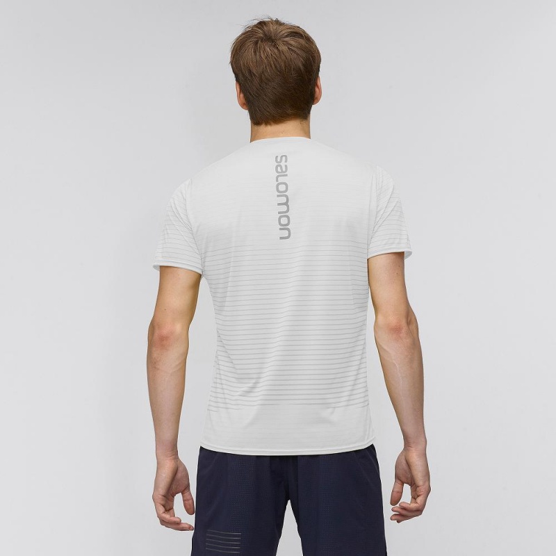 Salomon Sense Tee M Oberteile Weiß | 01372-QJKY