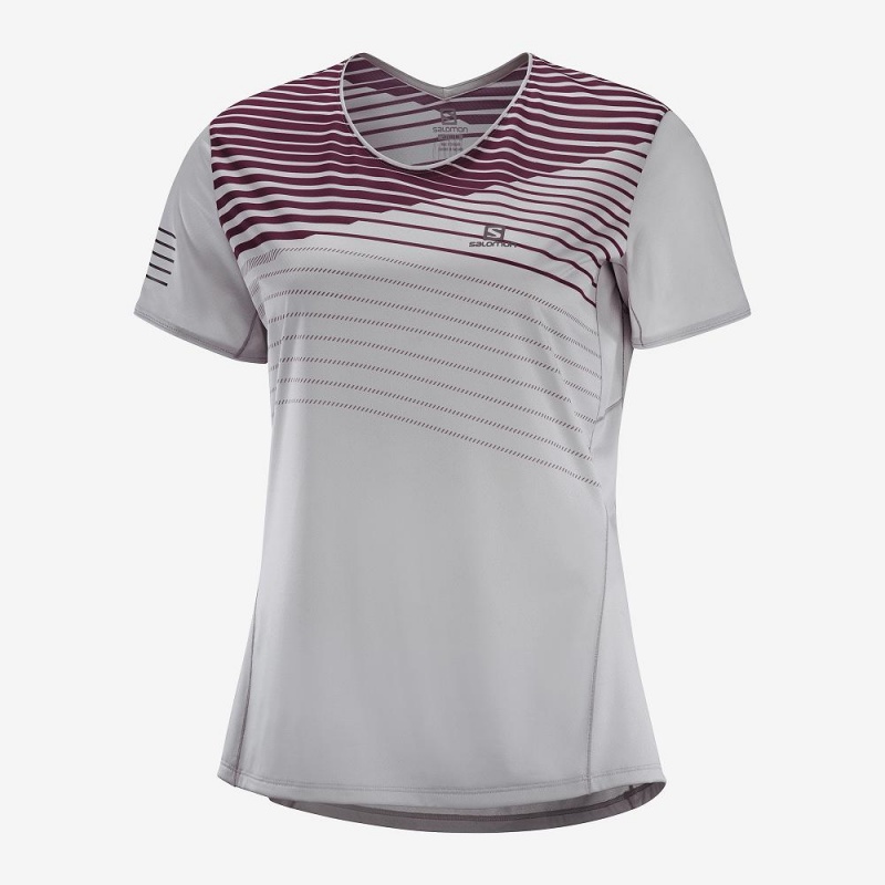 Salomon Sense T-shirts Gray | 31264-WJTV