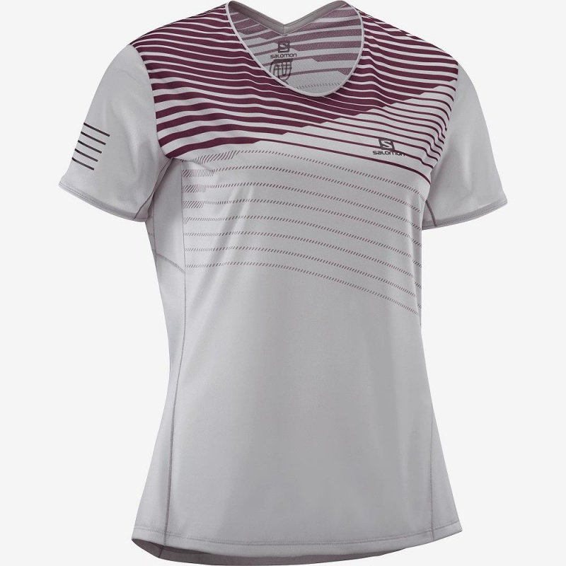 Salomon Sense T-shirts Gray | 31264-WJTV