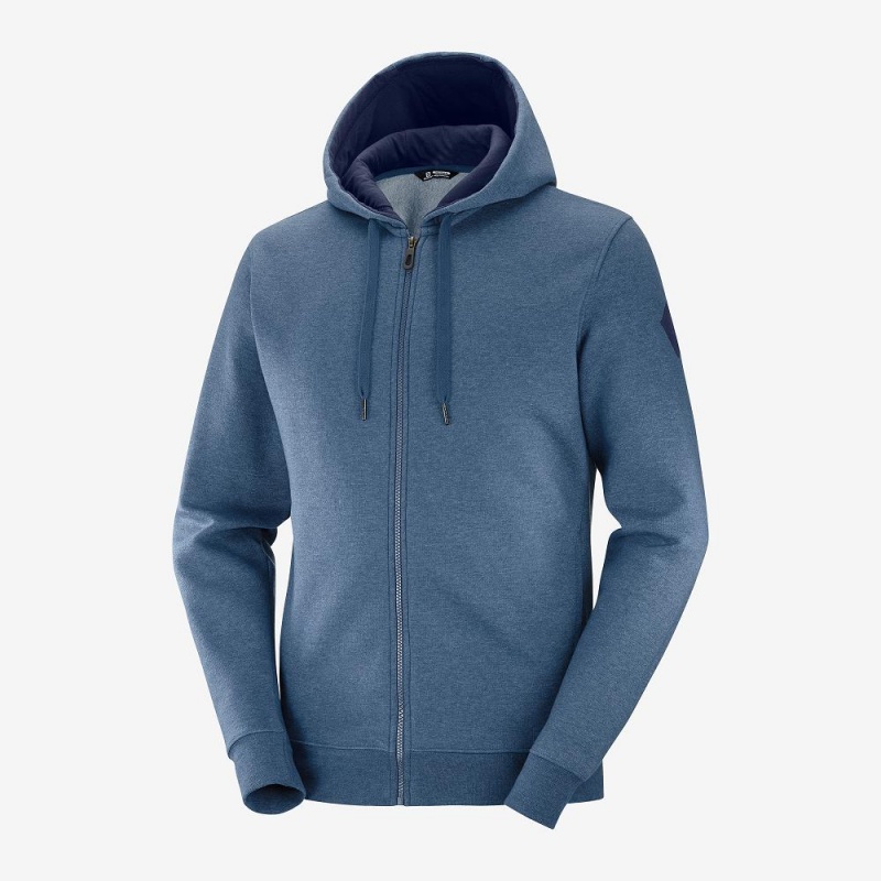 Salomon Shift Full Zip Hoodie M Laufjacke Navy | 93056-YQJL