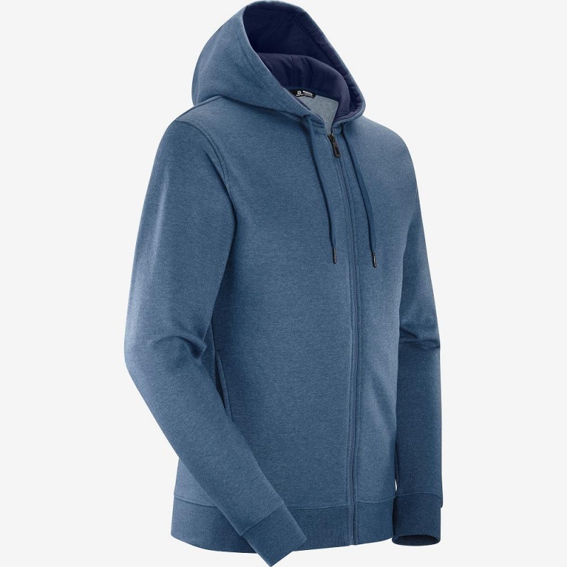 Salomon Shift Full Zip Hoodie M Laufjacke Navy | 93056-YQJL