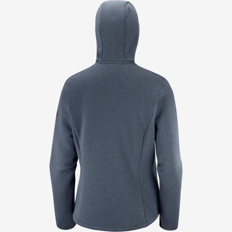 Salomon Snowshelter Fleece Hoodie W Skijacken Gray | 02156-ODYL