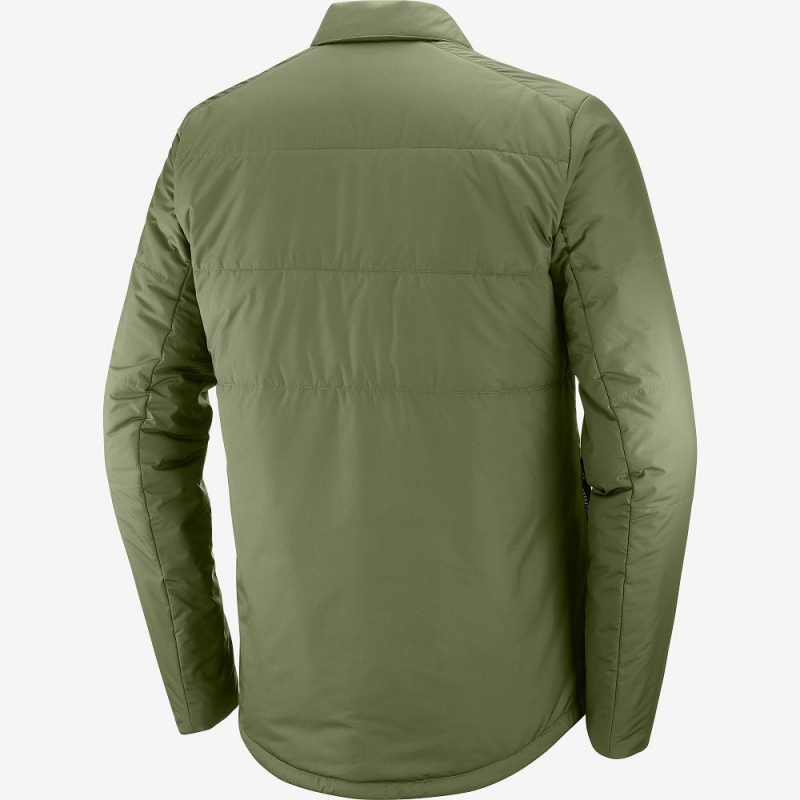 Salomon Snowshelter Insulated Shirt M Jacke Grün | 40396-SZRU