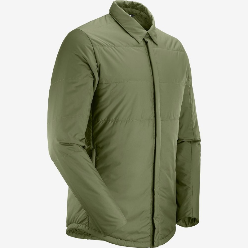 Salomon Snowshelter Insulated Shirt M Jacke Grün | 40396-SZRU