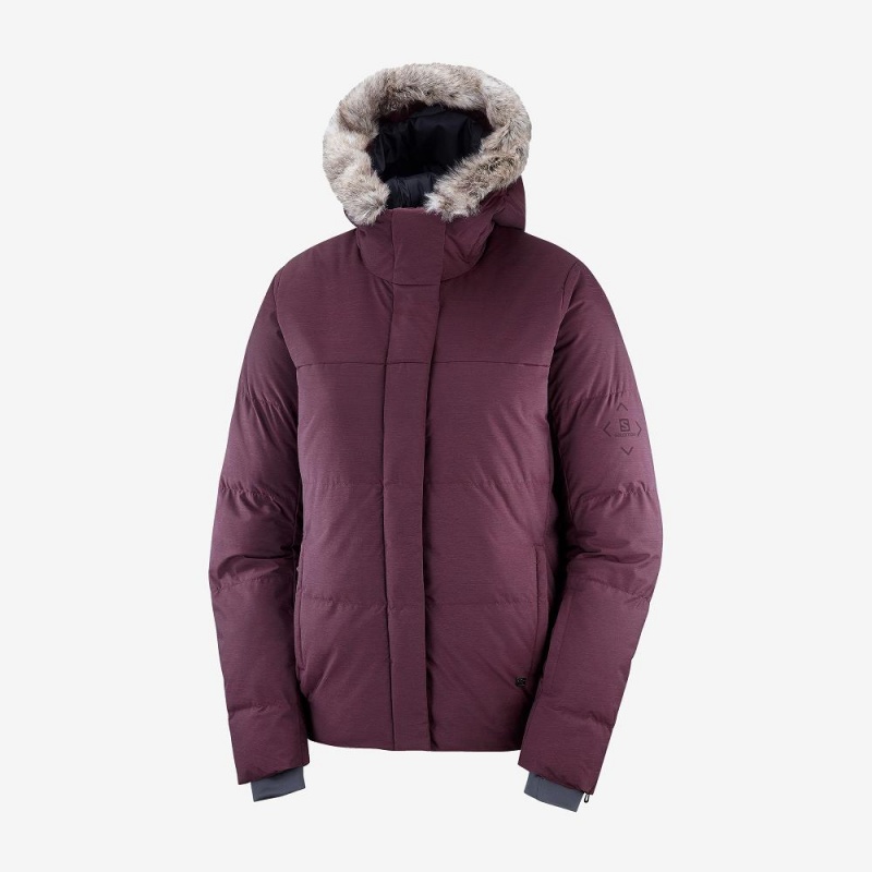 Salomon Snuggly Warm Jacket W Skijacken Lila | 47965-WEZR