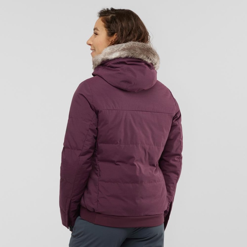 Salomon Snuggly Warm Jacket W Skijacken Lila | 47965-WEZR