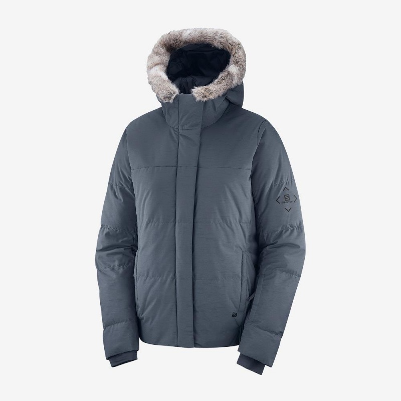 Salomon Snuggly Warm Jacket W Skijacken Gray | 56784-FVKZ