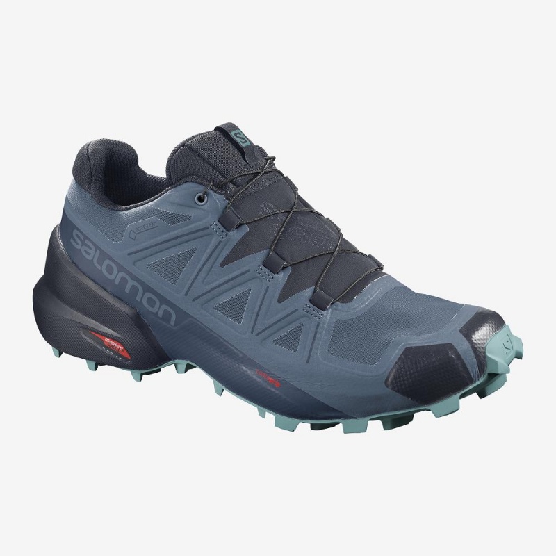 Salomon Speedcross 5 Gore-Tex Trailrunning Schuhe Blau | 21970-DMXA